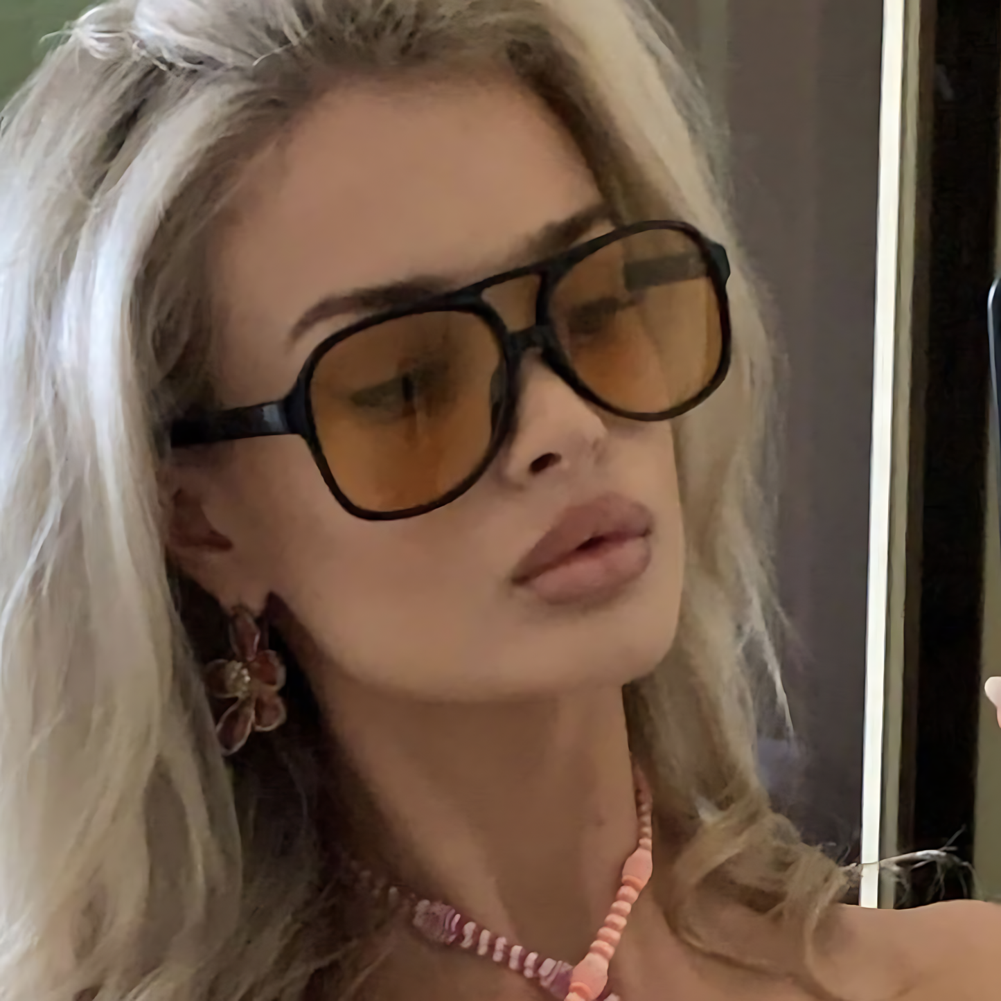 Vintage Double Bridge Aviator Sunglasses_CWASG0113: LEOPARDGREY / (OS) 1