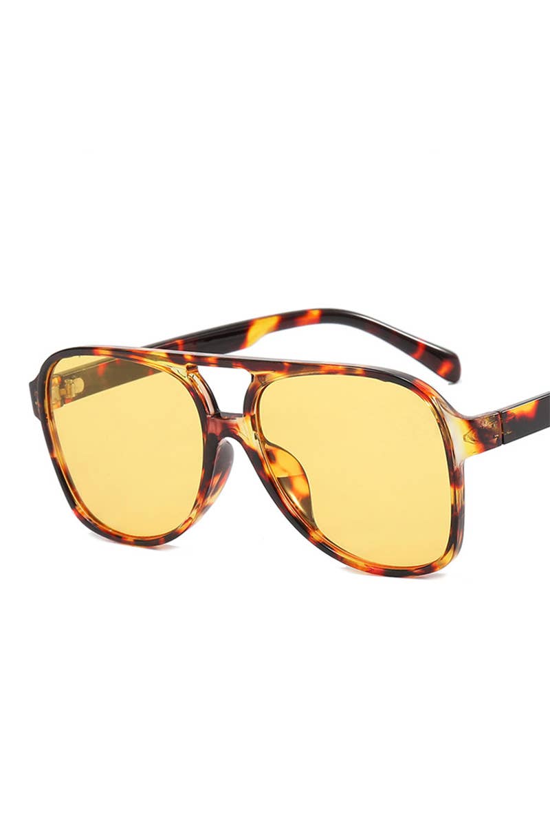 Vintage Double Bridge Aviator Sunglasses_CWASG0113: LEOPARDGREY / (OS) 1