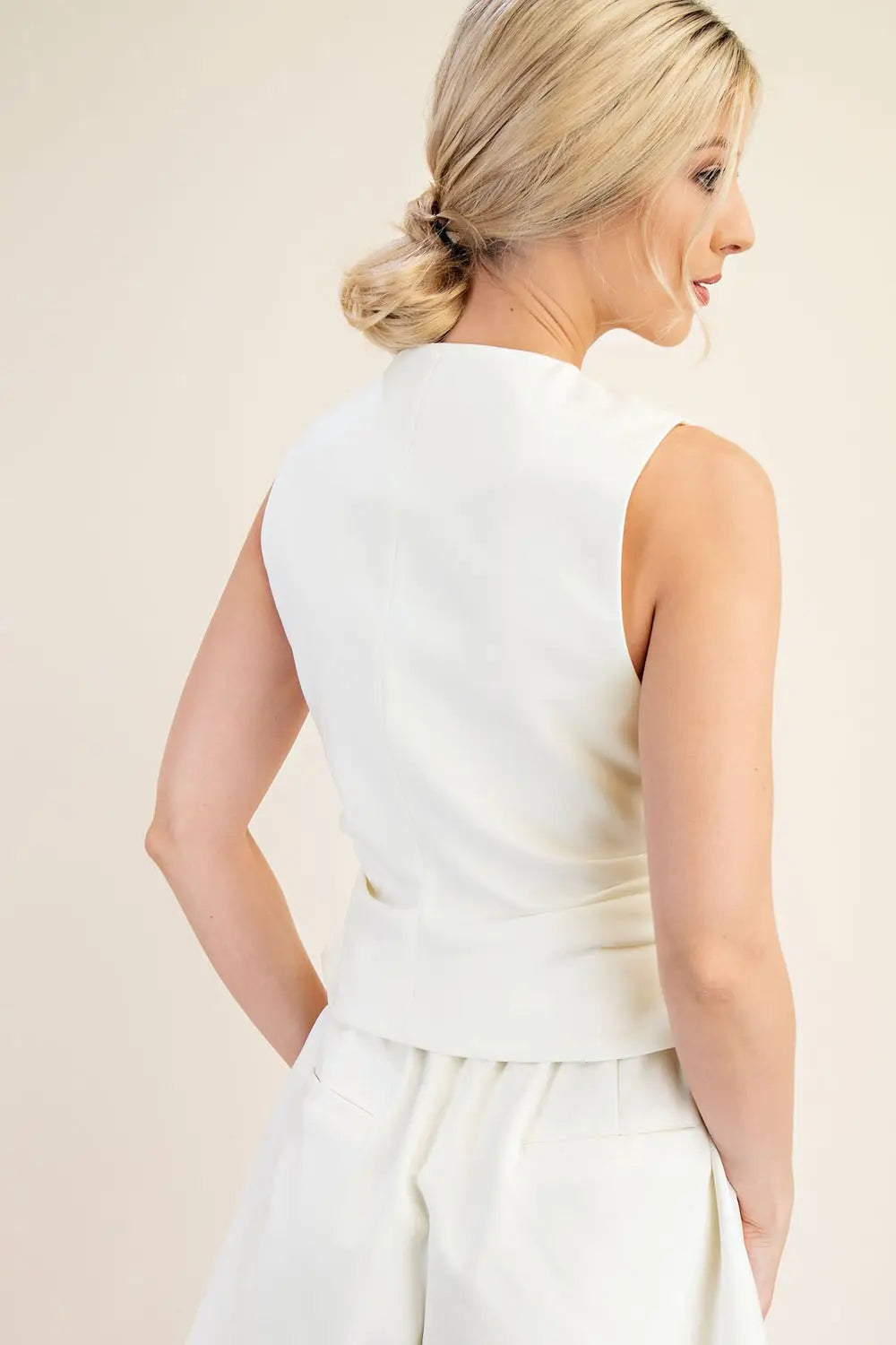 White Tailored Vest