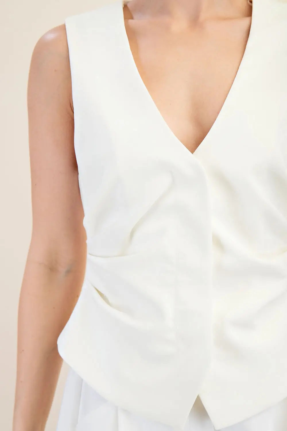 White Tailored Vest