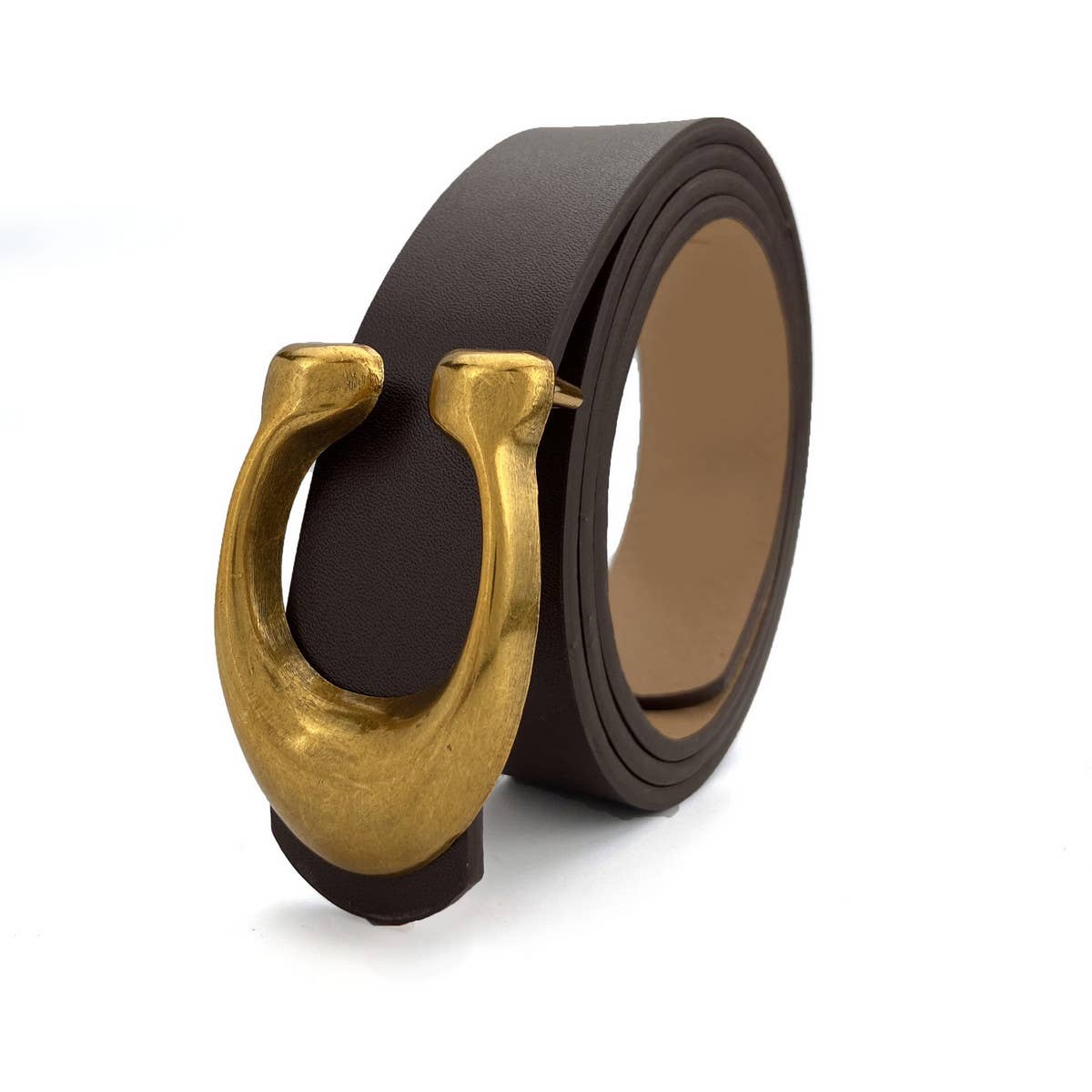WOMEN FASHION RETRO U-BUCKLE BELT Black / (OS) 1