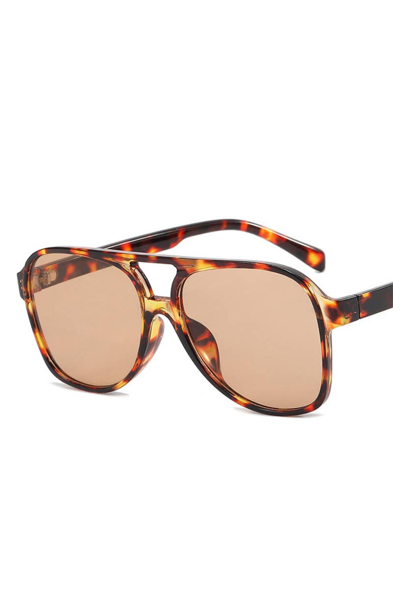 Vintage Double Bridge Aviator Sunglasses_CWASG0113: LEOPARDGREY / (OS) 1