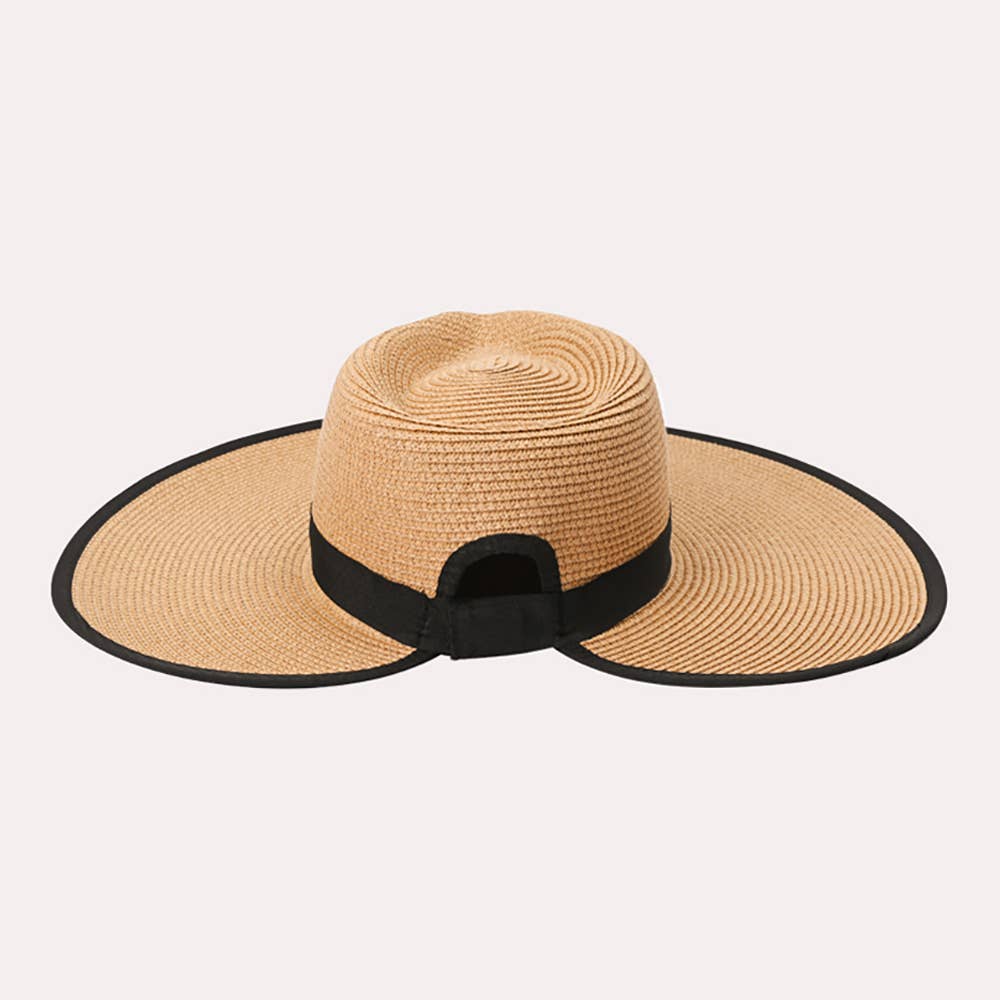 Khaki Straw Sun Hat