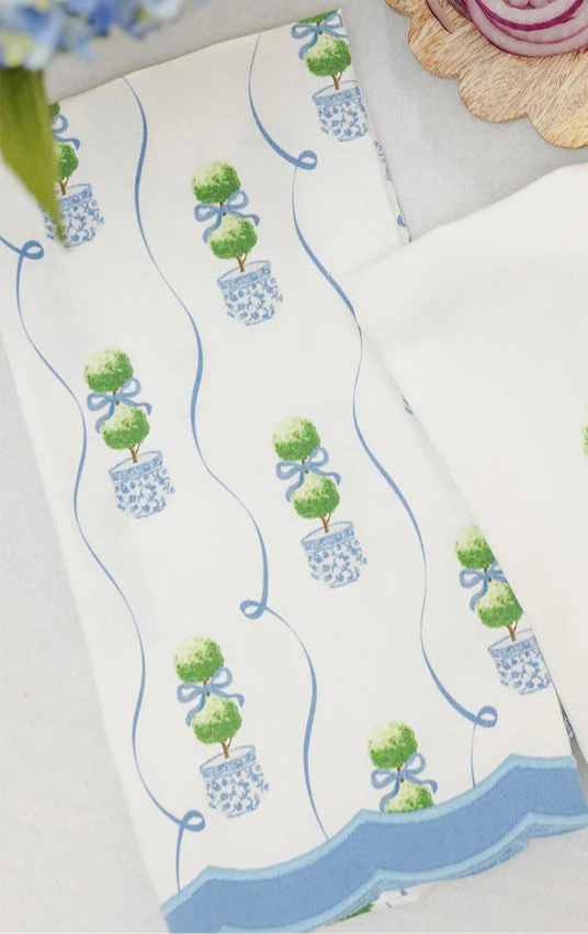 Topiary Print Tea Towel