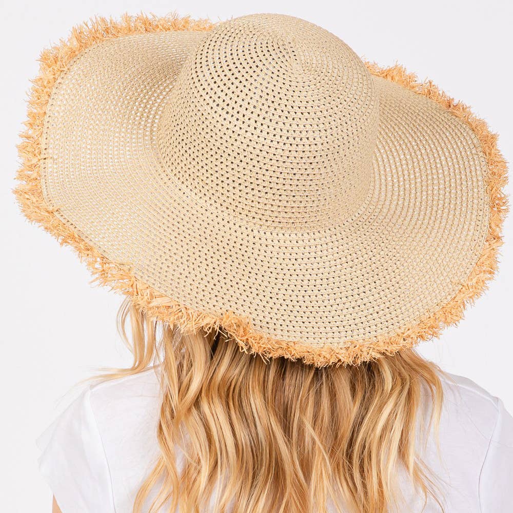 Beige Straw Sun Hat