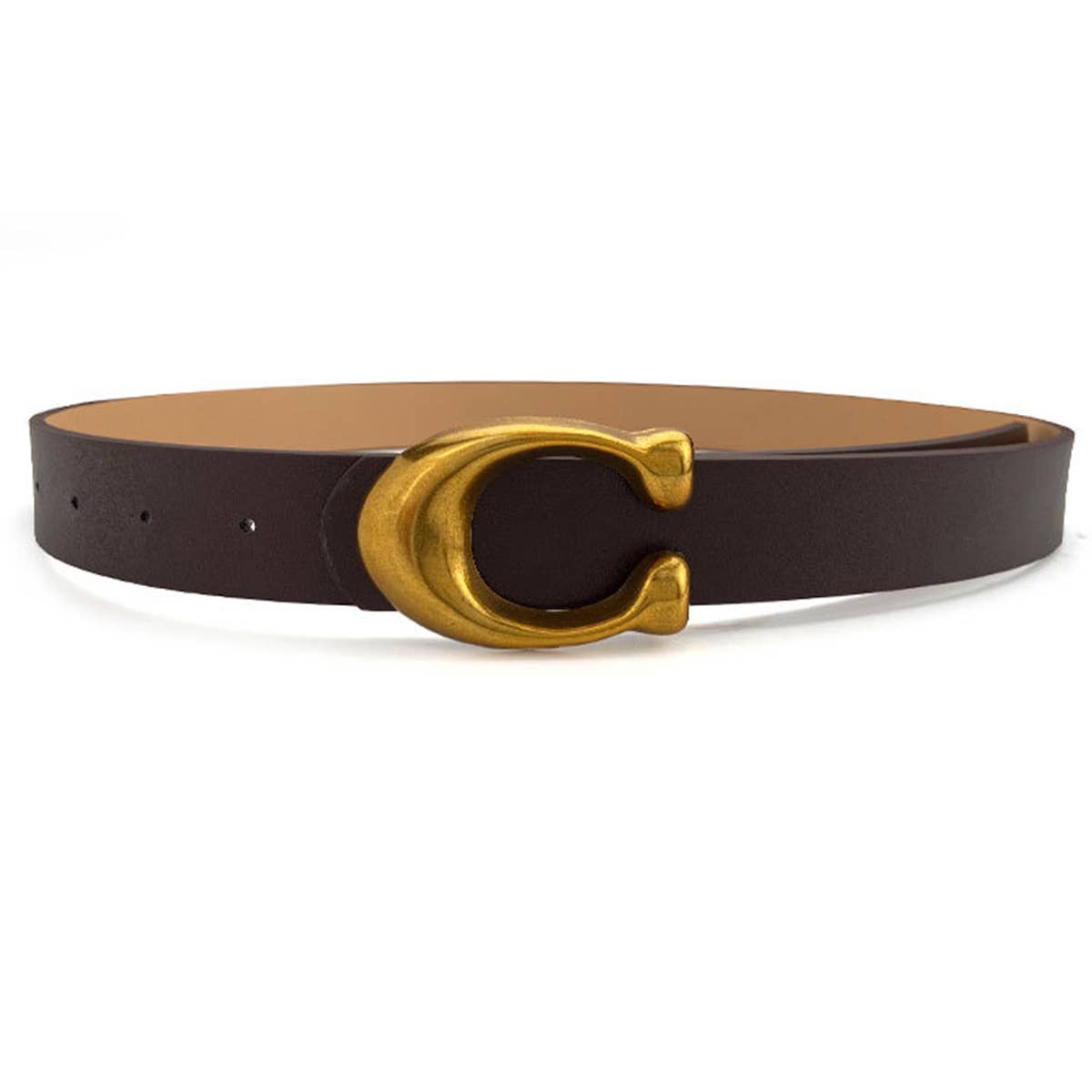 WOMEN FASHION RETRO U-BUCKLE BELT Black / (OS) 1