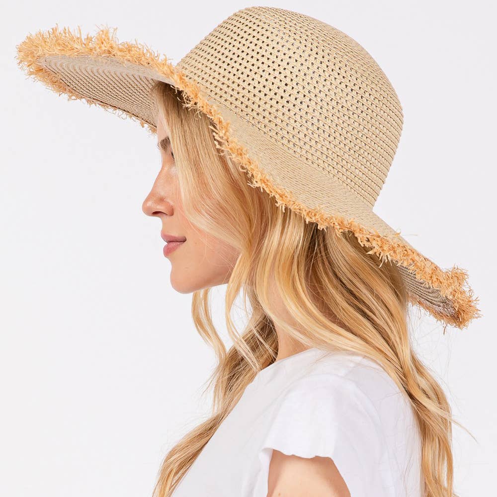 Beige Straw Sun Hat