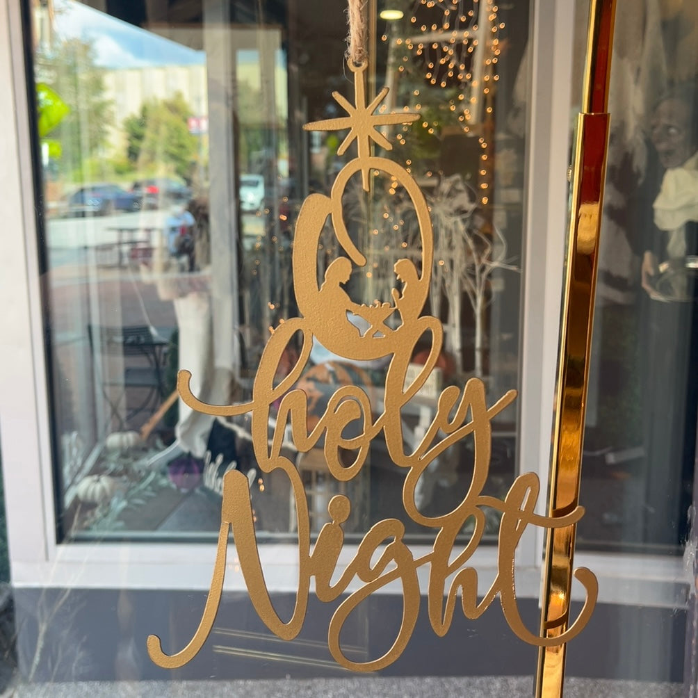O holy night hanging sign
