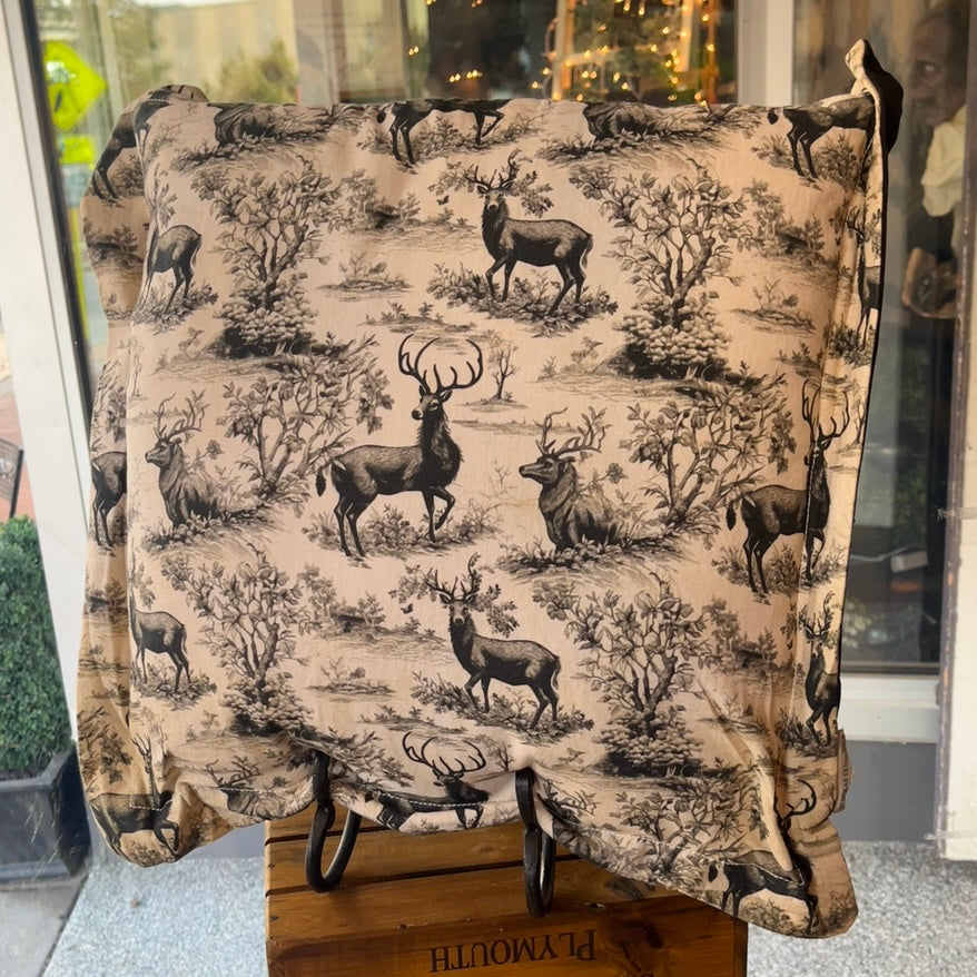 Deer Toile Pillow