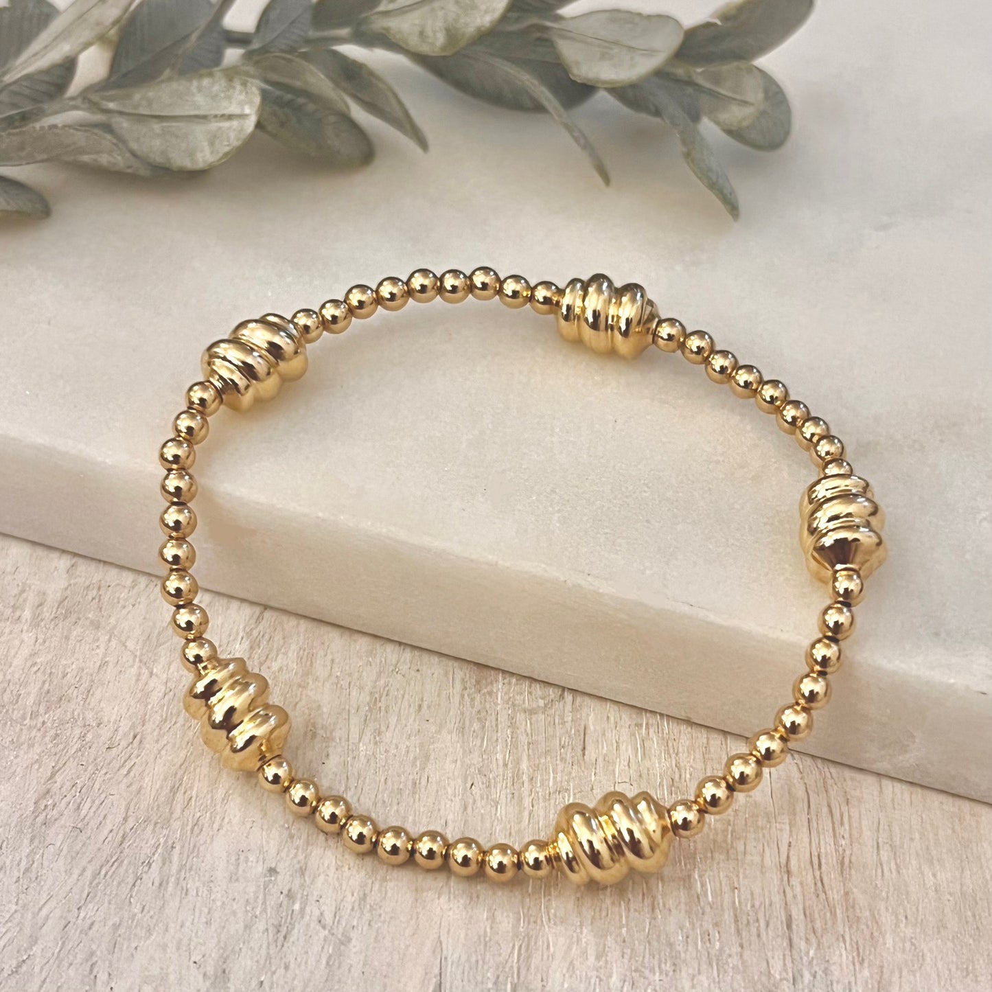 Admire Gold 3mm Bead Bracelet