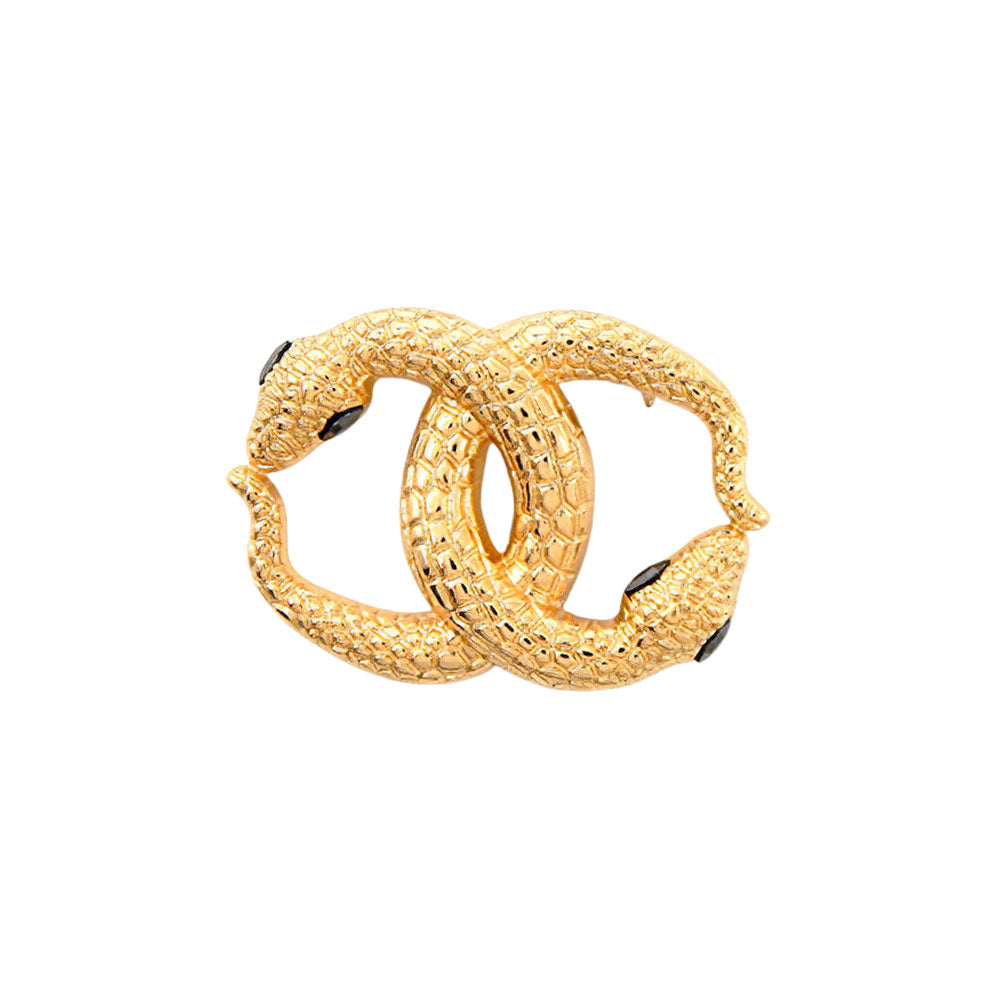Double Snake Brooch