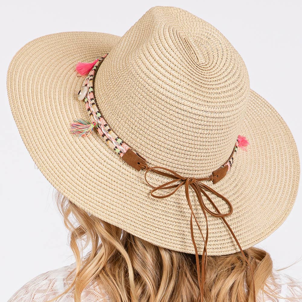 Beige Boho Sun Hat
