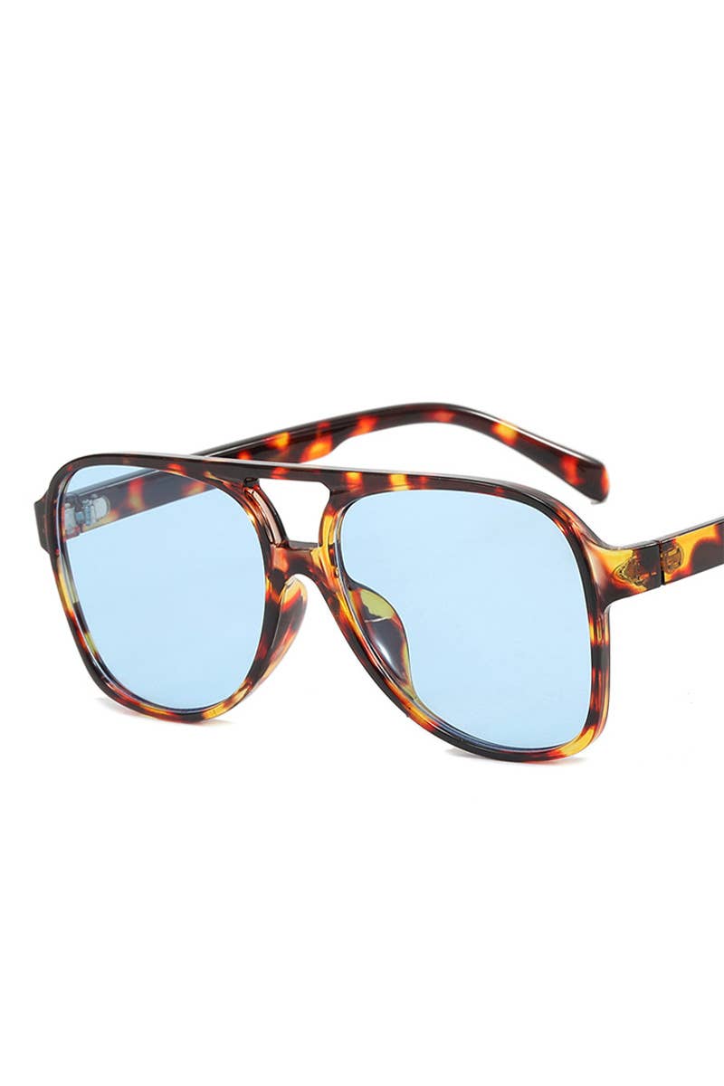Vintage Double Bridge Aviator Sunglasses_CWASG0113: LIGHTBLACK / (OS) 1