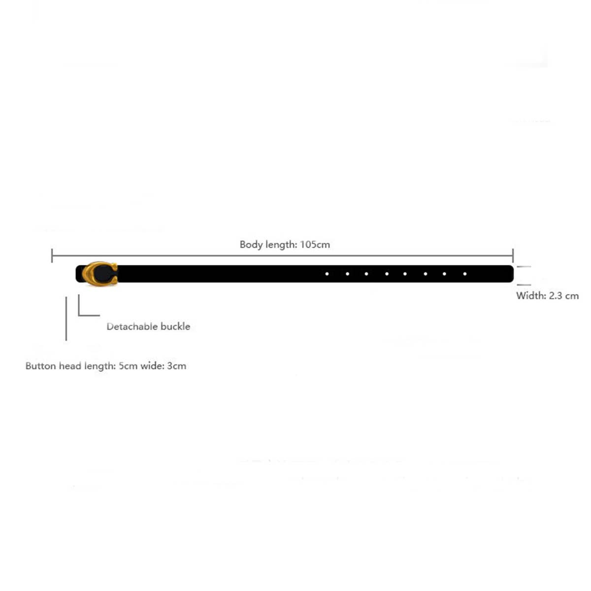 WOMEN FASHION RETRO U-BUCKLE BELT Black / (OS) 1