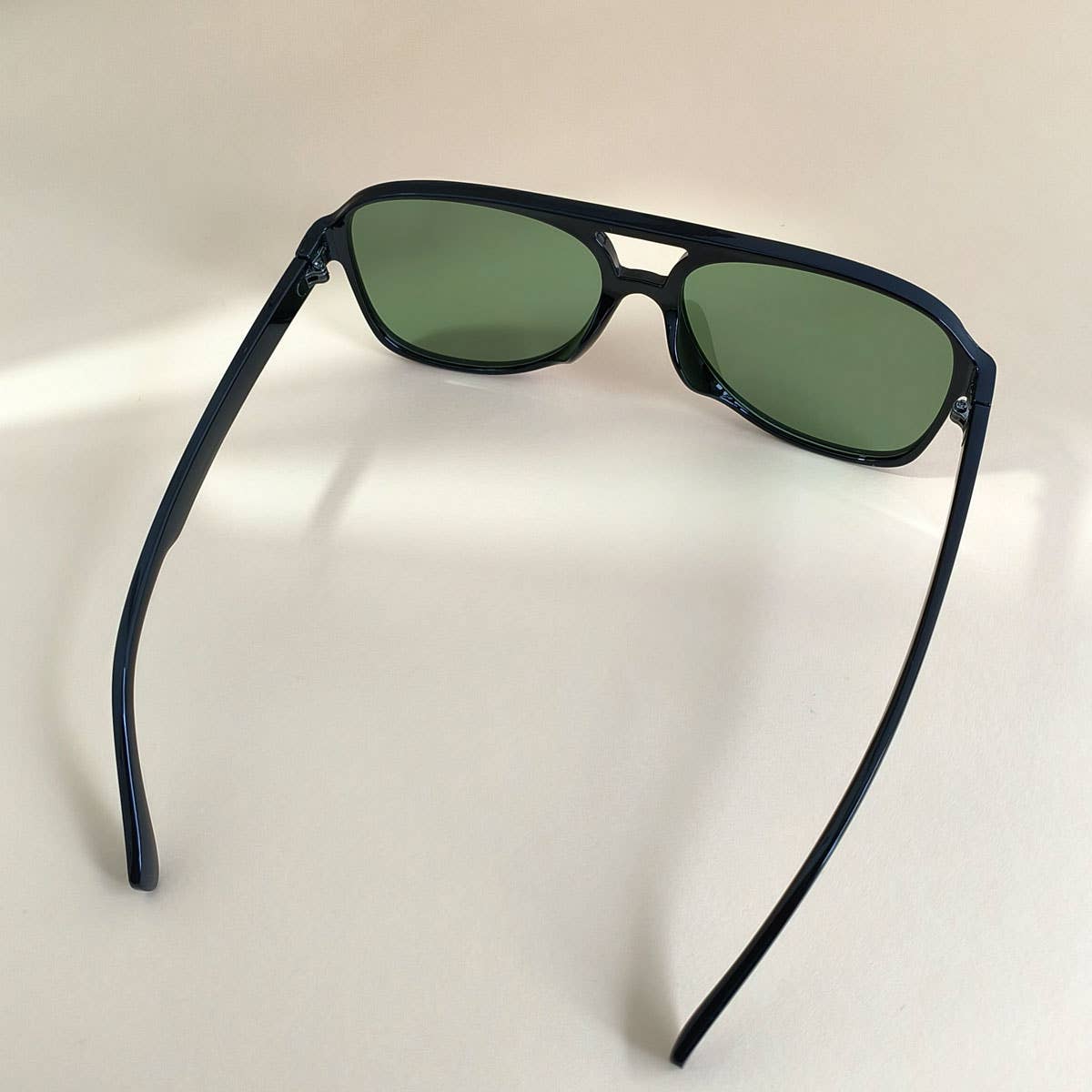 Vintage Double Bridge Aviator Sunglasses_CWASG0113: LIGHTBLACK / (OS) 1