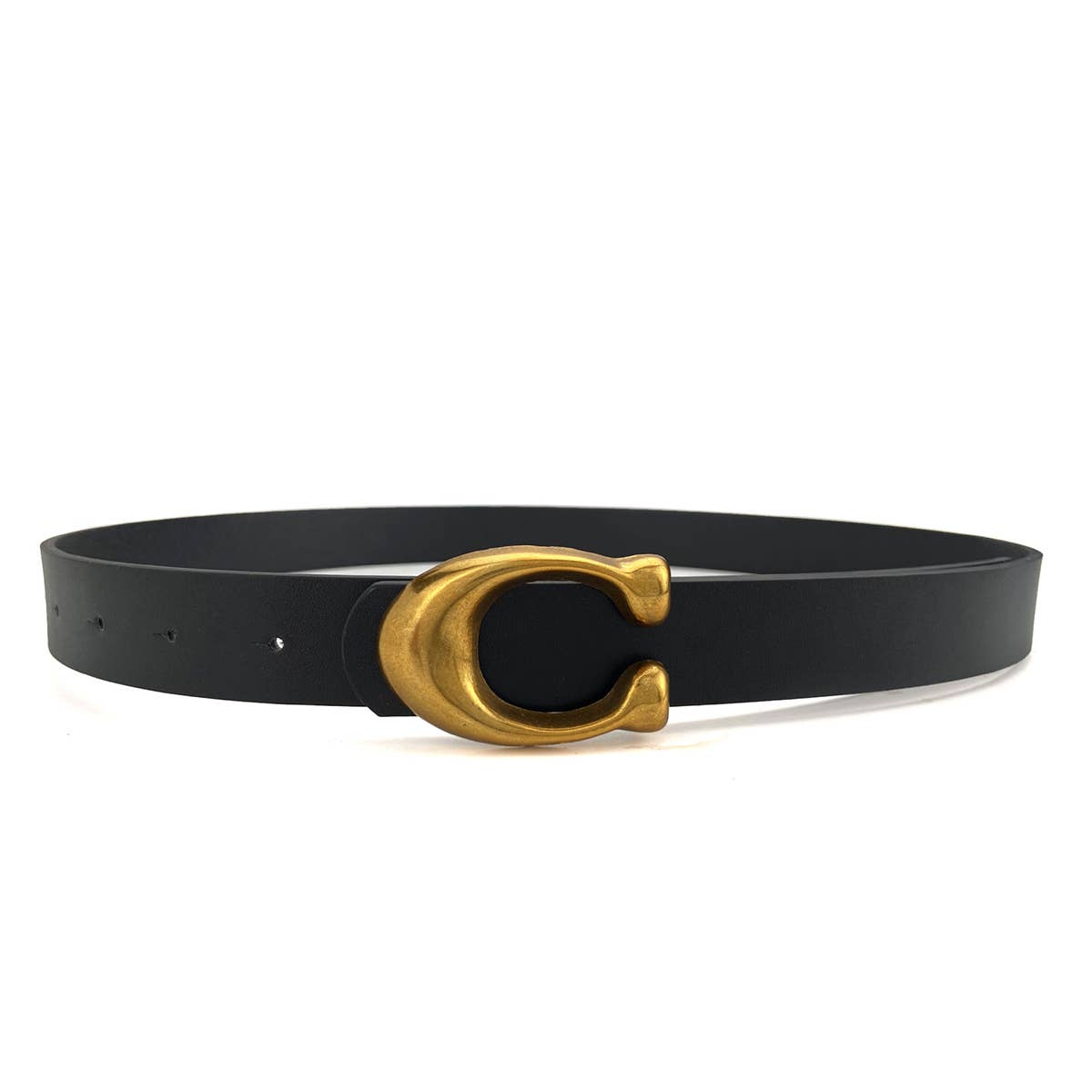 WOMEN FASHION RETRO U-BUCKLE BELT Black / (OS) 1