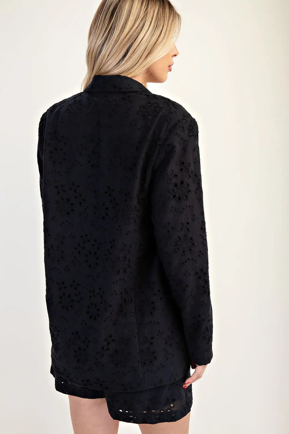 Black Eyelet Blazer