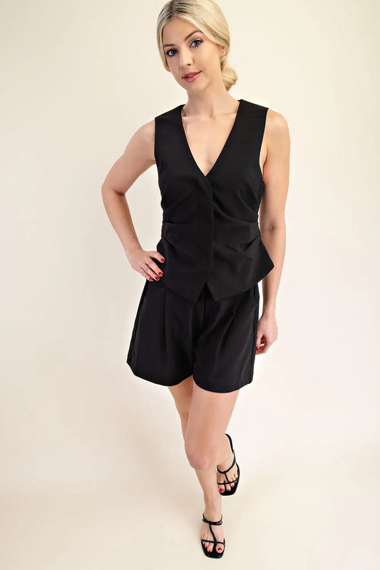 Black Tailored Vest