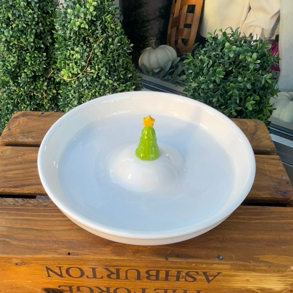 Holiday 8" Stoneware Dish