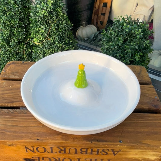 Holiday 8" Stoneware Dish