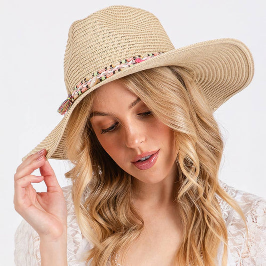 Beige Boho Sun Hat