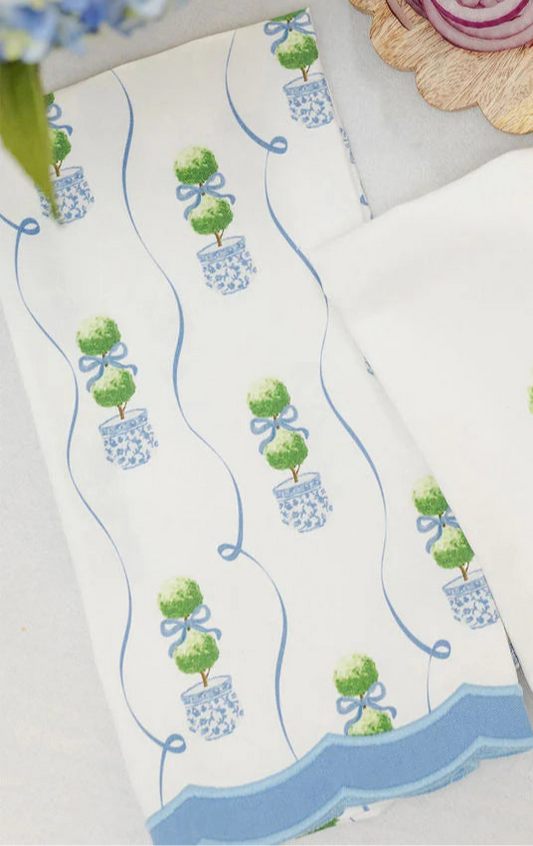 Topiary Print Tea Towel