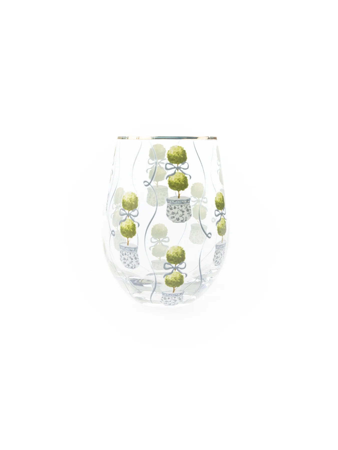 Topiary Wine Glass