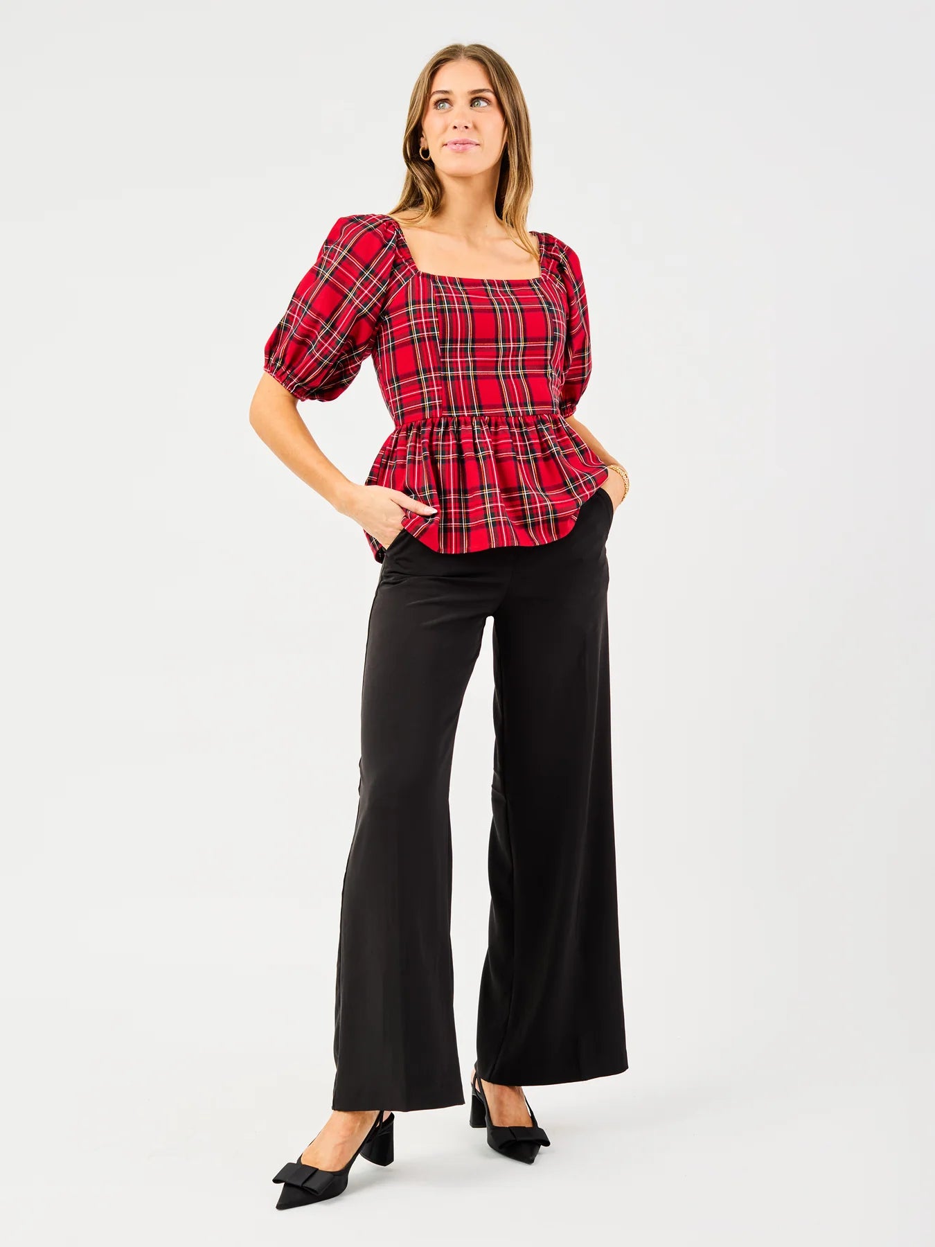 Isabel Red Plaid Shirt