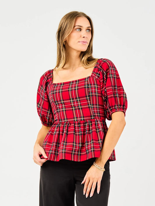 Isabel Red Plaid Shirt
