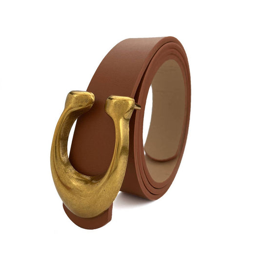 WOMEN FASHION RETRO U-BUCKLE BELBrown / (OS) 1