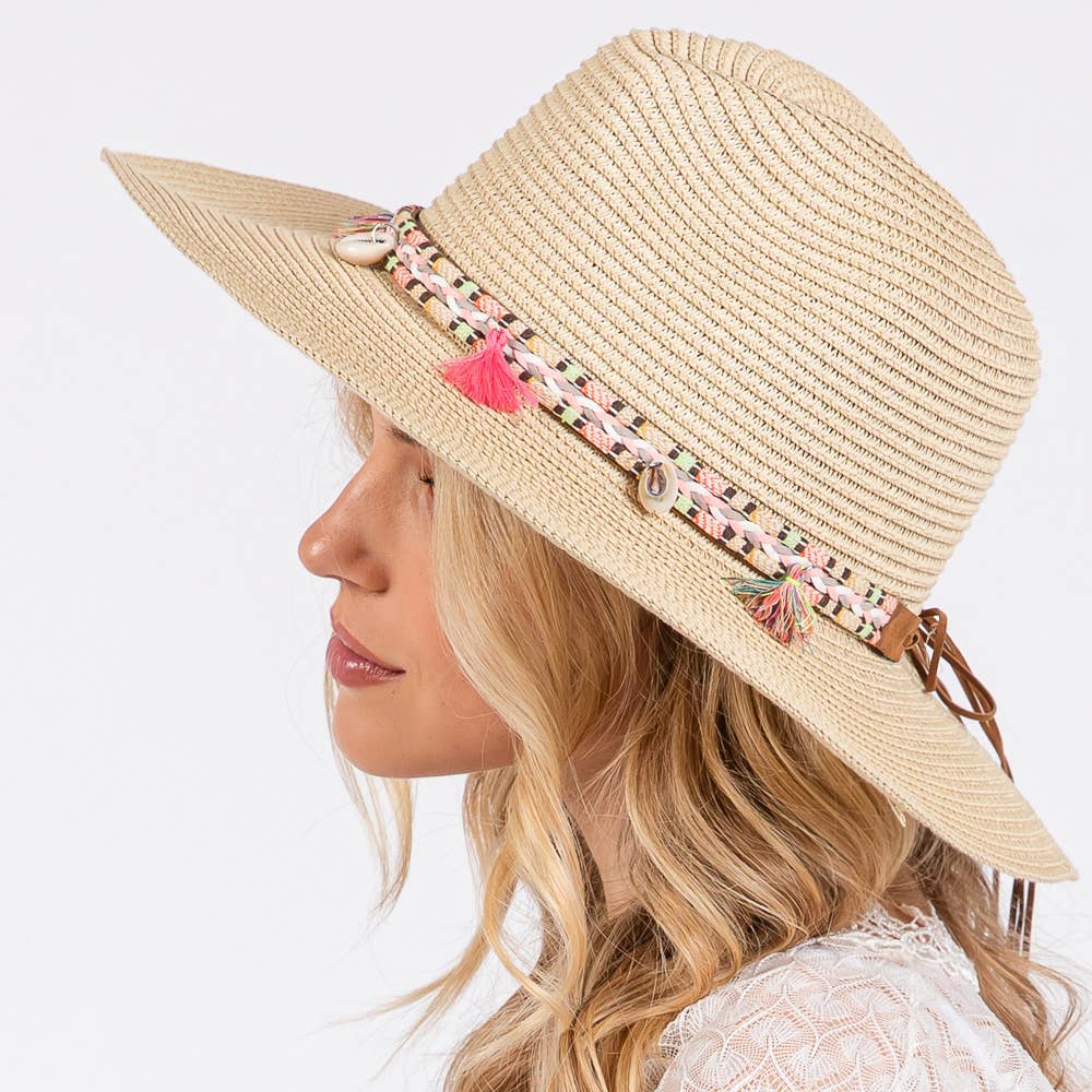 Beige Boho Sun Hat