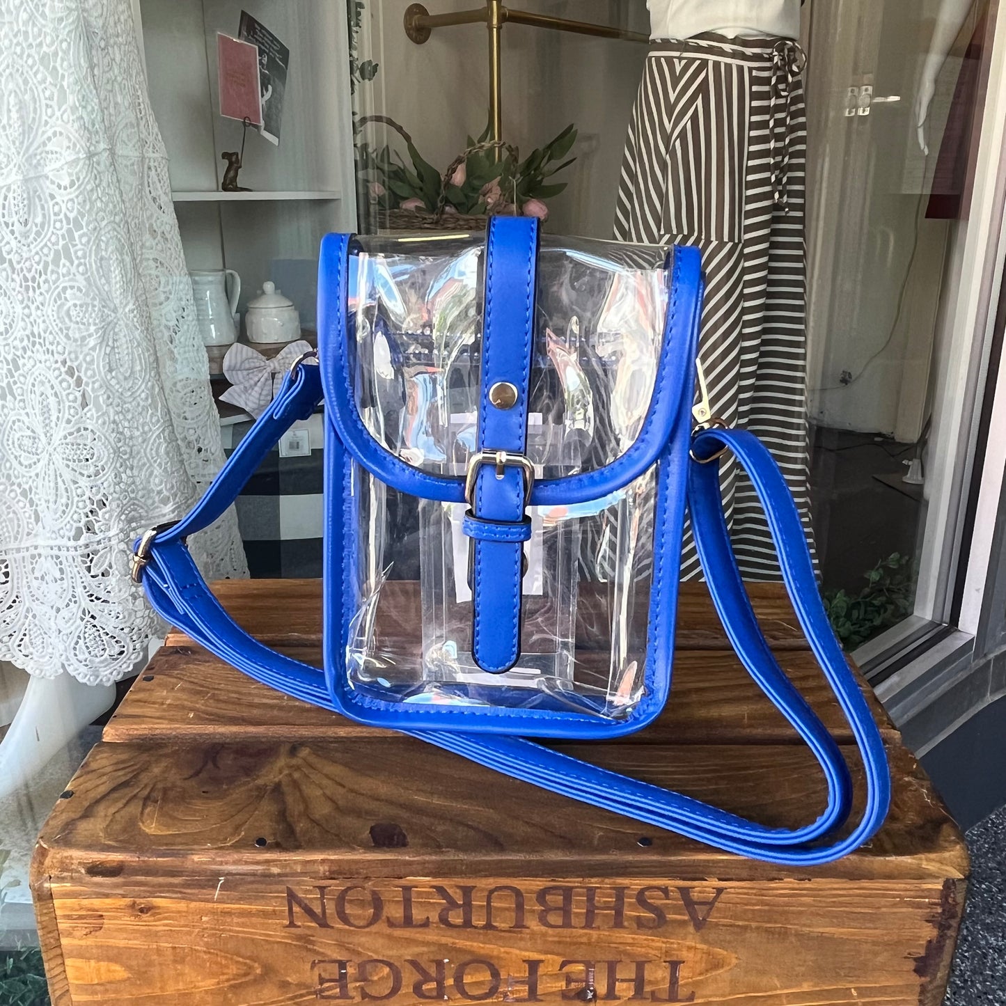 Blue Clear Crossbody Bag
