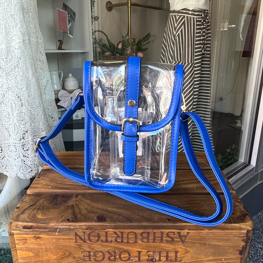 Blue Clear Crossbody Bag