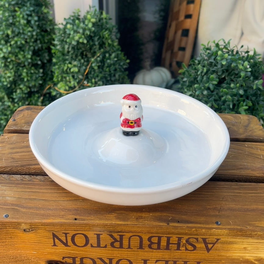 Holiday 8" Stoneware Dish