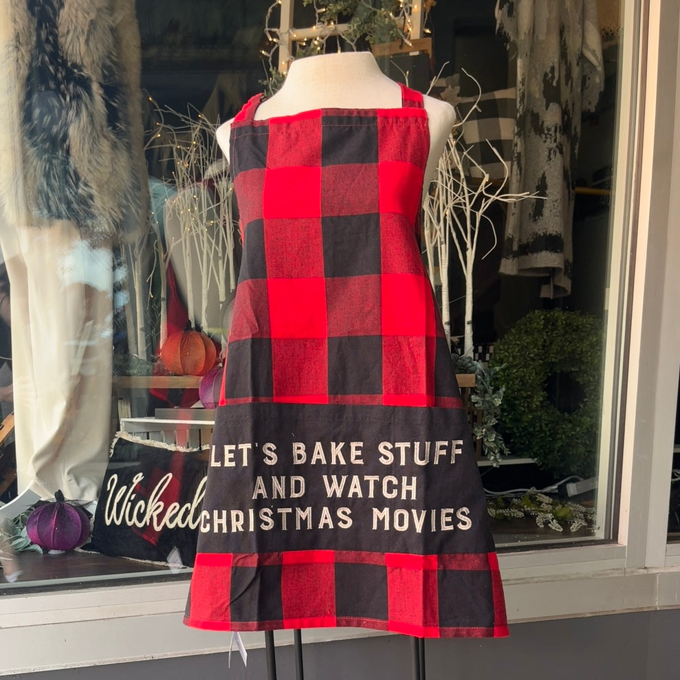 Let's Bake and Watch Christmas Movies Apron
