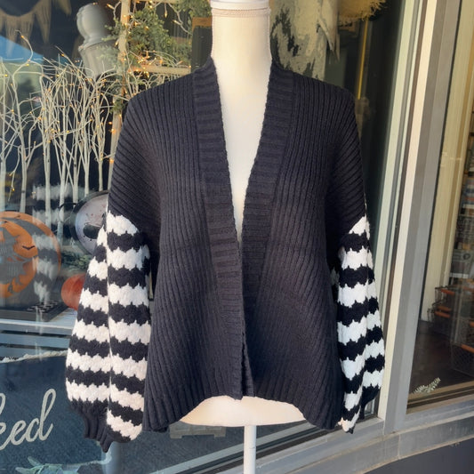 Pippa White and Black Cardigan