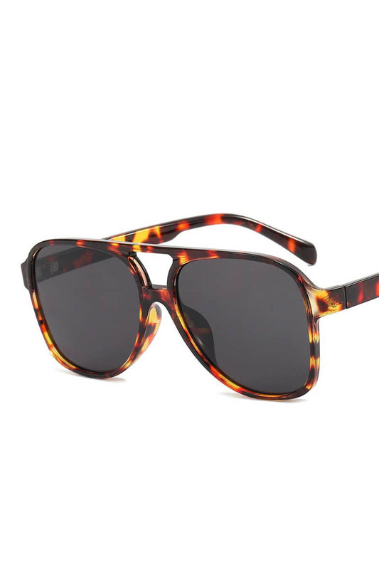 Vintage Double Bridge Aviator Sunglasses_CWASG0113: LEOPARDGREY / (OS) 1